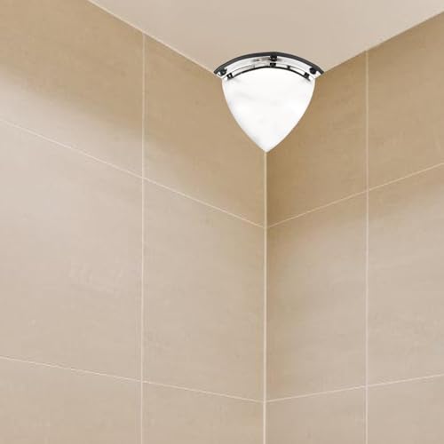NULYLU Espejo de Esquina Convexo de 1/8 Bola 40 Cm Perímetro Acrílico para Interior y Negocios, Espejo de Tráfico para Punto Ciego Amplia Visión Gran Angular para Seguridad