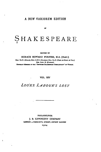 A new variorum edition of Shakespeare - Vol. XIV