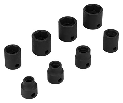 Performance Tool W38590 8Pc 3/8" Dr Low Profile Met Socket Set With Carrying Case - Perfect For Tight Spaces And Hard-To-Reach Areas #TOP15