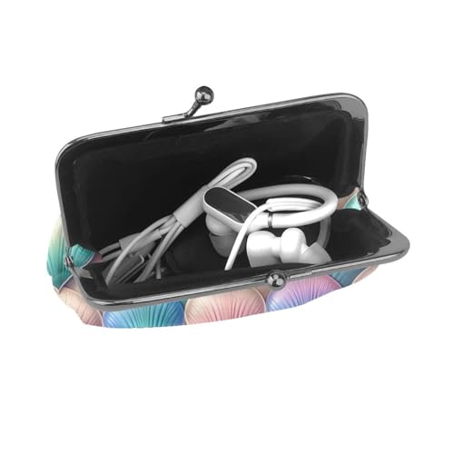 Pu Leather Buckle Coin Purse Magic-Mermaid-Fishscale-Pattern Girls Kiss-Lock Change Purse Wallets4