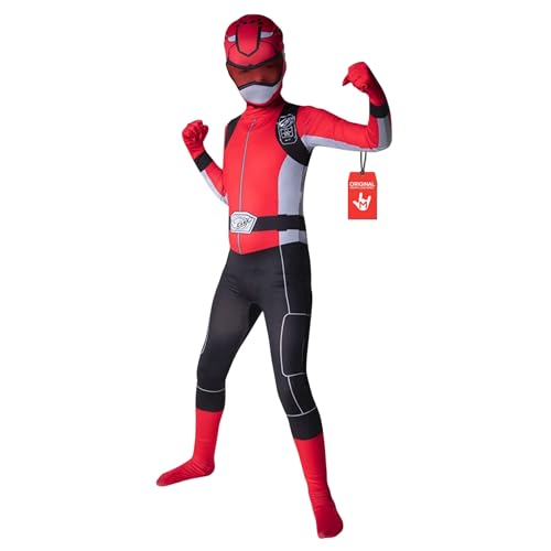 Morph Disfraz Power Ranger Rojo Niño, Disfraz Power Ranger Niño, Power Ranger Disfraz Niño, Disfraz Niño Power Ranger, Disfraz Carnaval Niño Talla L