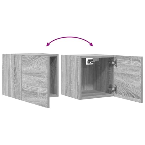 Mobile Tv Da Parete Scaffale Per Televisione Multimediale Televisione Buffet Sala Da Pranzo Soggiorno Camera Da Letto 4 Pezzi Sonoma 30,5 X 30 X 30 Cm Grigio 02_0029088 - 5