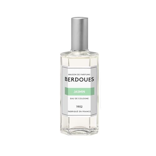 BERDOUES 1902 Eau de Cologne Jasmin, Fraîche et vivifiante, Made in France, Sans colorant Parfum femme et homme, vaporisateur 125ml