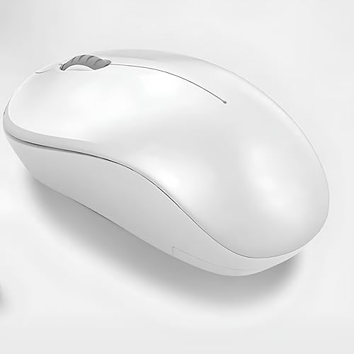 Image of Electro Wolf Polar Wireless 2.4G Optical Mouse with 12-Months Battery Life, Ambidextrous, USB Receiver for Notebook, Laptop, Computer, MacBook, Windows, MacOS (Polar)
