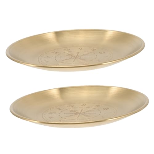 HAMPPLIES 2piezas Bandeja para Altar De Brujas Plato Ritual De Decoración para Tarot Wiccan Organizador De Joyas Bandeja para Velas De Té Suministros para Altar De Tarot