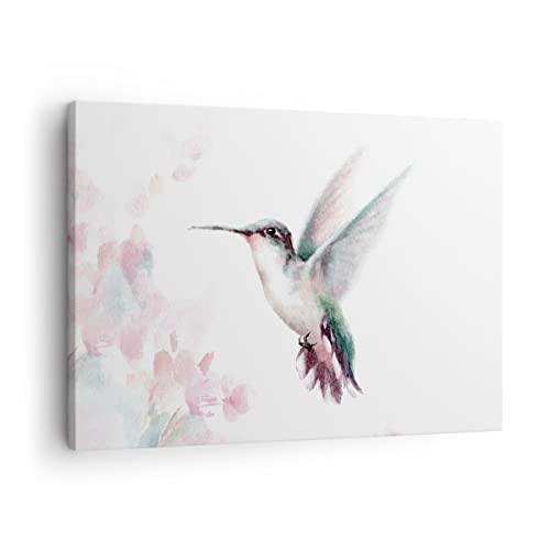 Tableau colibri aquarelle pour illuminer un salon sombre