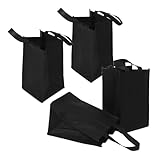 Mipcase Bolsa para Transportar 4 Botellas de Vino Reutilizable de Tela No Tejida con Asa Cómoda y Base Rígida Tamaño 31X18X18 CM Adecuado para Fiestas Regalos y Picnic