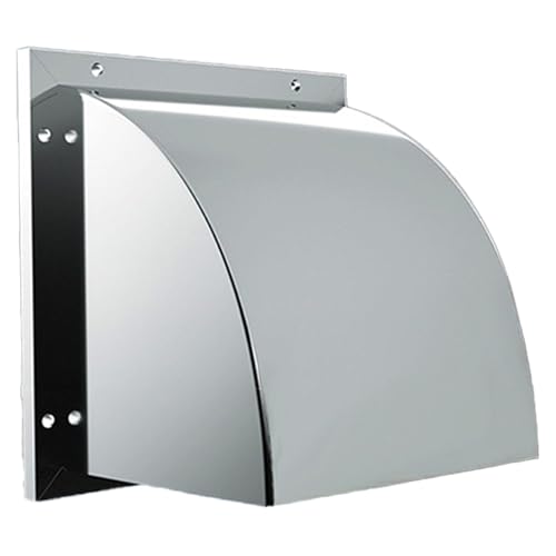 Campana extractora cuadrada de acero inoxidable para pared exterior contra viento y lluvia, rejilla de ventilación de acero inoxidable 201, ventilación de cocina y baño