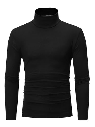 easyforever Men's 3 Pcs Slim Fit Turtleneck Pullover Casual Basic Thermal Sweaters2
