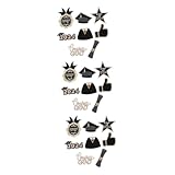 DOITOOL 3 Sätze Stickaufkleber Zum Abschluss Abschlussbekleidungszubehör Flicken Aufbügeln Flicken Aufnähen Abschlusskappen-aufnäher Hosenapplikation Stickgarn 8 Stück * 3