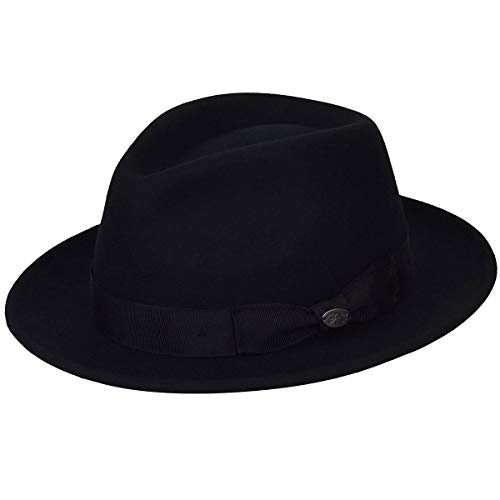 Bailey of Hollywood Men's MAGLOR Fedora Trilby HAT, Black, L