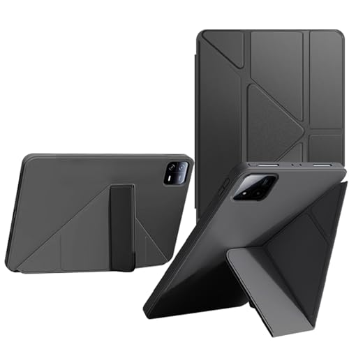 Haofun Funda Compatible con Xiaomi Pad 7/7 Pro, Smart Cover PU Protecto con Auto Despertador/Sueño, Múltiples Modos de Soporte,Parte Posterior de TPU Blando, Negro