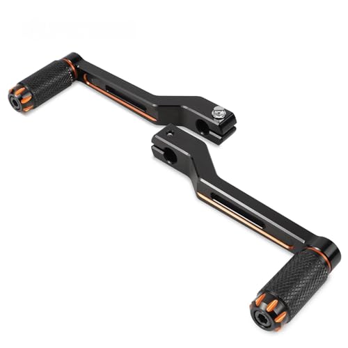 Levier de vitesse moto court orange pour un passage fluide sur Street Glide FLHX