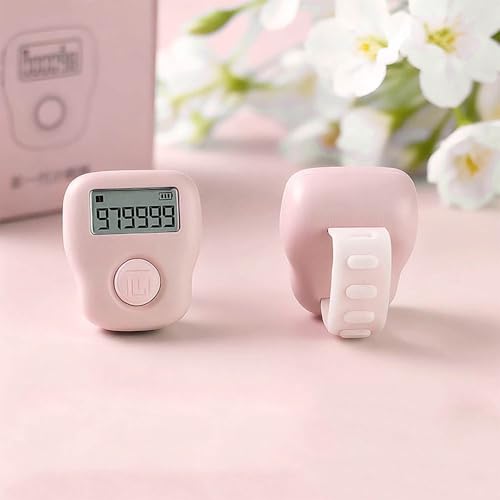 Image of Rechargeable Silent Finger Counter 6 Channels Digital Tasbih Tally Clicker with LED for Prayer Knitting Sports Gift