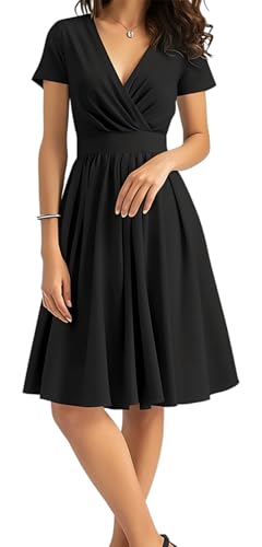 Image of DinyIn Women's 2025 Summer Short Sleeve Casual Dresses