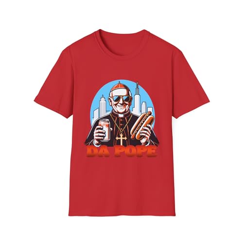 T-shirt original Da Pope rouge pour vos barbecues et soirées détendues