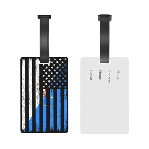 US and Flag of The Senior Enlisted Advisor to The Chairman Luggage Tags for Suitcases Travel Tags ID Labels for Women Men Travel Bag Luggage Accessories