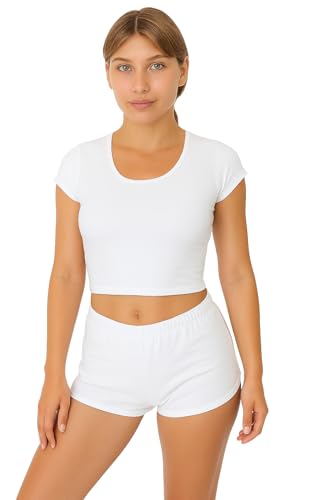 Ashen Fane Women's Classic Cotton Interlock Running Shorts