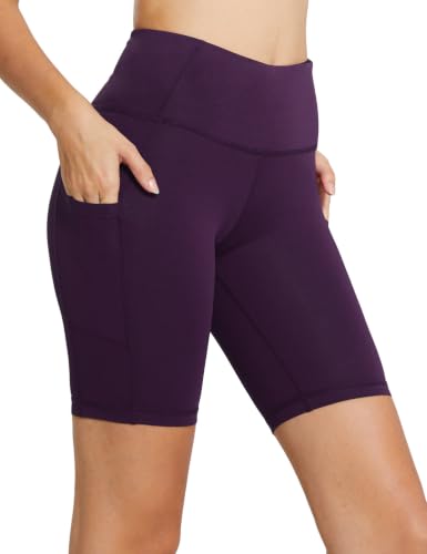 Image of baleaf Women's High Waist Biker Shorts with 3 Pockets