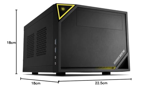 Caja Sharkoon Shark Zone C10 Mini-ITX chasis gaming compacto tipo torre pequeña negro 2
