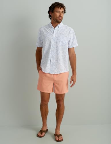 HUK KC Scott Motifs, Chemise boutonnée performante Bas, Fish Chaos-Blanc, M Homme – vue 4