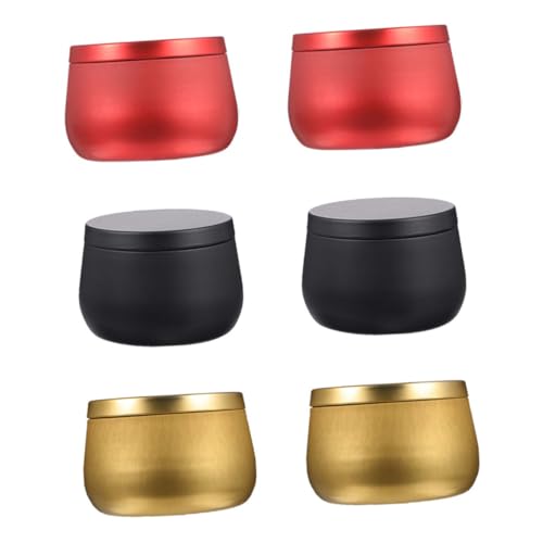 6pcs Belly Storage Jar Festival Adornment Candle Container Decor Delicate Candle Cup Tea Tin Decorative Candle Container Dining Table Ornament Festival Candle Holder Ornament