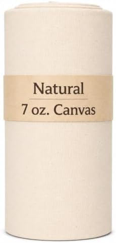 Sedona Designz 60" Wide Cotton Duck Canvas Fabric - 7oz Durable 100% Cotton (Natural, 1 Yard)