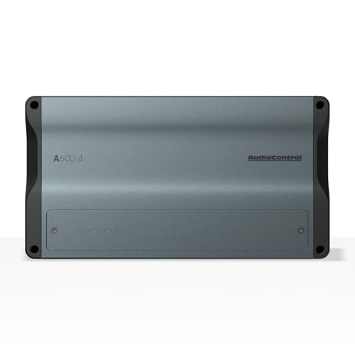 AudioControl A600.4 Altitude 600 Watt RMS 4-Channel Car Audio Amplifier, Class D, Valet Mode, ParaBASS, High/Low Level Inputs, Crossover, EV Compliant