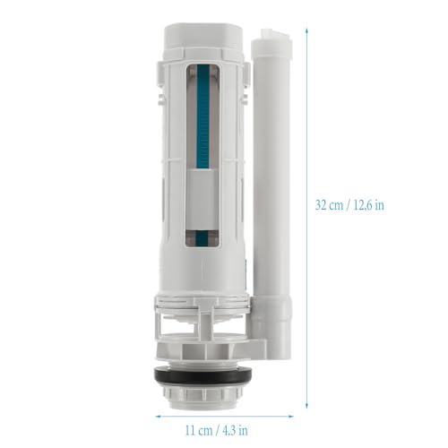 Válvula de descarga de inodoro con doble botón recambio de plástico blanco para tanque 3