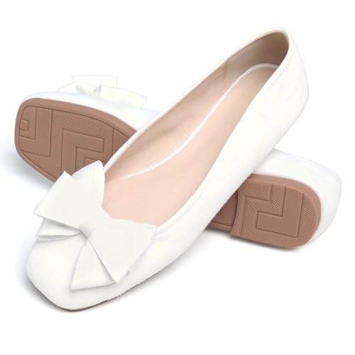 Image of Dear Time Women's Flats Shoes Bowknot Dressy Ballets Loafers Wedding Business Casual Walking Shoes