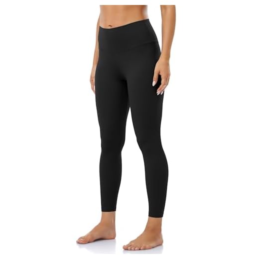 Colorfulkoala Women's Buttery Soft High Waisted Yoga Pants 7/8 Length Leggings (L, Black)