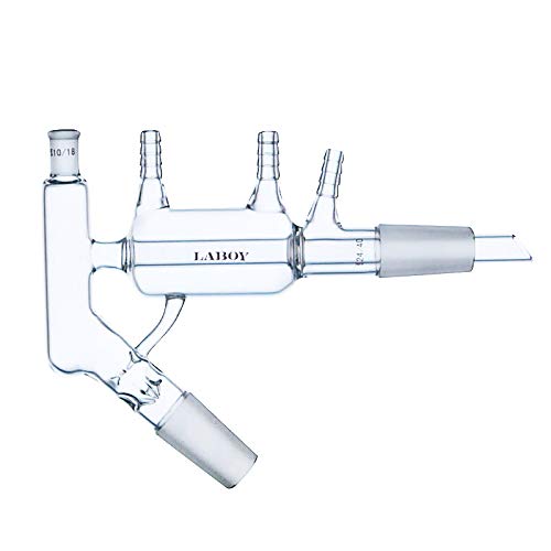 Laboy Glass Short Path Head With Vigreux Vacuum Apparatus With 24/40 Lower Inner Joints & 10/18 Thermometer Joint Liebig Condenser Lab Glassware #TOP15