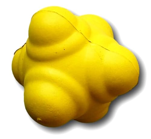 Image of Nextage Rubber Reaction Ball - High Bounce Reflex Sports Training Equipment, Agility Speed Hand Eye Coordination, Bouncing Multi Directional Reaction Ball for Cricket Boxing Badminton Tennis