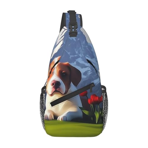 Sac bandoulière diagonal montagnard Chien alpin aux finitions soignées