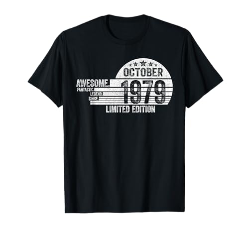 Cumpleaños Edición Limitada Impresionante Desde Octubre 1979 Camiseta