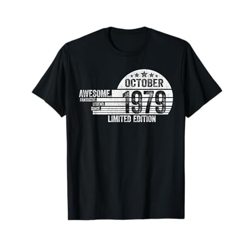 Cumpleaños Edición Limitada Impresionante Desde Octubre 1979 Camiseta