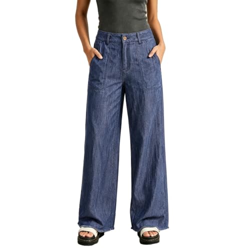 Pantalones vaqueros boyfriend para mujer, tejanos anchos y lavados de estilo retro