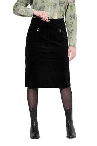 Jupe en velours avec poches zippées Ulla Popken Mony taille haute