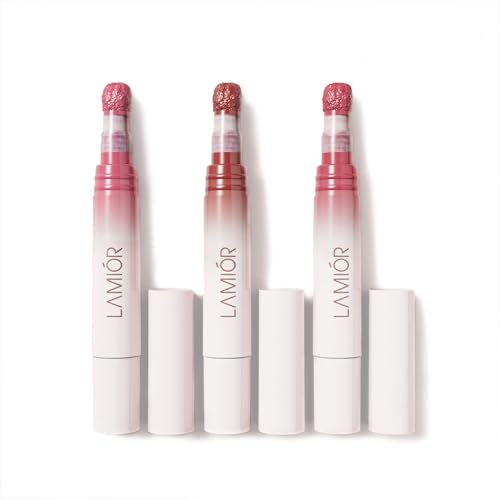 Image of LAMIOR Blurry Fudgy Matte Lip Tint Combo - Long Lasting, Transfer Proof & Hydrating Lip Tint, Enriched with Jojoba Oil, Almond & Mango Extracts with Cushion Applicator, (Winter Delight, Pack of 3)