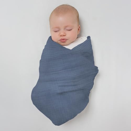 Image of SwaddleDesigns Cotton Muslin Swaddle Blankets for Babies, Set of 4, Neutral Receiving Blankets for Newborn, Baby Registry & Gift, 46x46 inches, Wilderness
