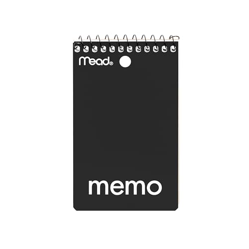 Mead Wirebound Memo Book, 3” x 5”, College Ruled, 120 Pages/60 Sheets, Assorted Colour Covers, Pack of 5, (45428) image 4