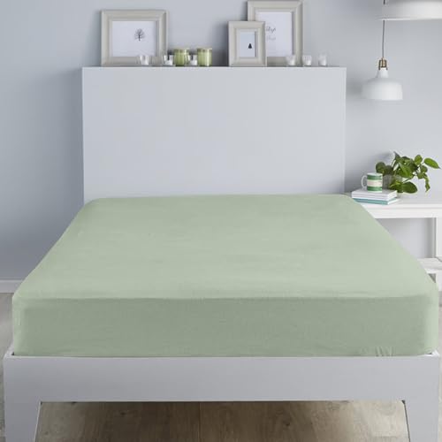 Cotton Comfort Bedding 100% Brushed Cotton Flannelette Fitted Sheet Single, Extra Soft Warm Winter Bed Sheet