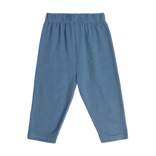 Image of miniklub Baby Full Length Knitted Cotton Bottom, Pack of 2 (Marshmallow /Blue Color)