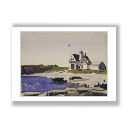 Grande impression d'art Hopper Coast Guard Station de qualité musée