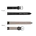 uxcell Leather Watch Band 15mm Embossed Pattern Cowhide Watch Strap Replacement with Spring Bars for Women, Black