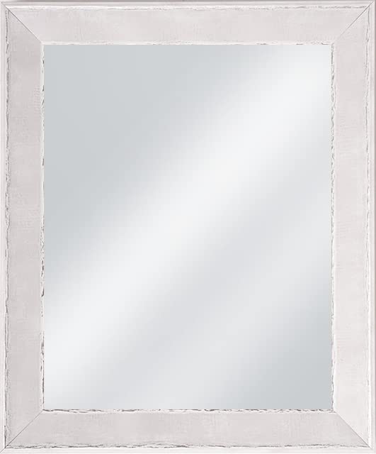 Frame Company Beaumont Frosted White Wooden Mirror 12x10 inch