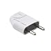 Prise electrique male - Fiche electrique - Prise male - Prise male 220 V - Fiche male - Fiche electrique male - Fiche Male Blanc Broche D.4mm Protegees Sortie Laterale - Debflex - 713620