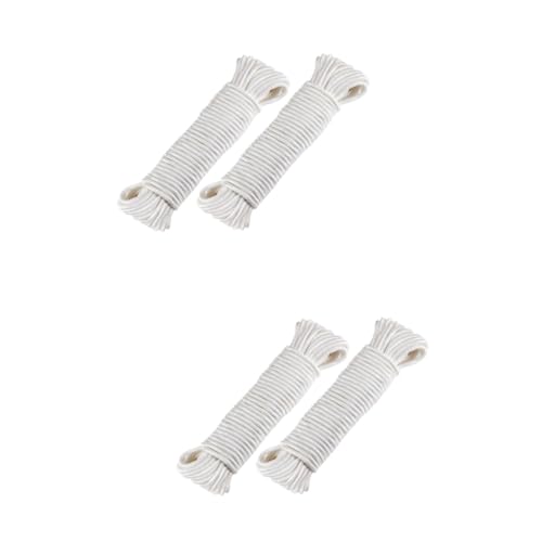 Totority 2sets 2pcs White Camping Tent Rope Durable Handmade Weaving Tool Easy to Install Lightweight Portable for Camping and Outdoor Activities 2pcs*2