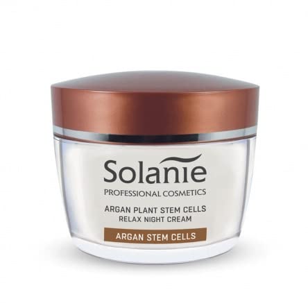 Solanie - Argan Night Cream- 50ml- Rejuvenating & Regenerating Treatment with Argan Plant Stem Cells - Moisturizes, Firms, and Enhances Skin Vitality - Vitamin-Infused Formula for Wrinkle Reduction