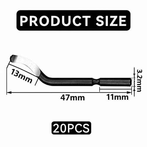 Xiciki 20 Stück Entgrater Werkzeug, Universal Ersatzklingen, HSS Stahl Ersatzklingen BS1010 für Metall, Kunststoff, Kupfer, PVC, Eisen